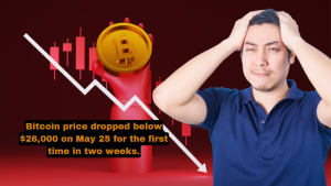 Bitcoin price dropped below $26,000 on May 25 for the first time in two weeks.